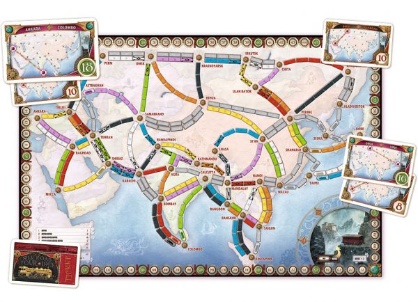 Ticket to Ride: Asia Map Expansion contents