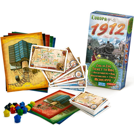 Ticket to Ride: 1912 Expansion contents