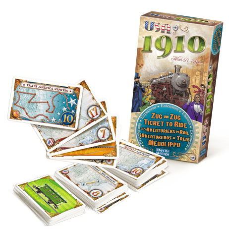 Ticket to Ride: 1910 Expansion contents