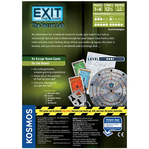 Exit: The Secret Lab back
