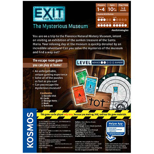 Exit: The Mysterious Museum back