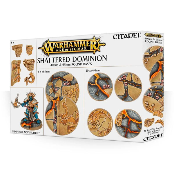 Warhammer: Age of Sigmar: Shattered Dominion 40 & 65mm Round Bases