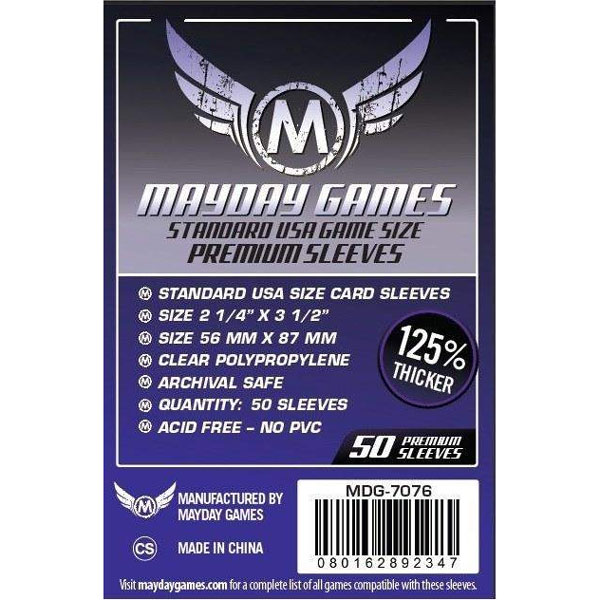 Mayday Games 56 x 87mm Premium Sleeves