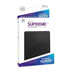 Ultimate Guard Matte Supreme UX Sleeves 80 Pack Black