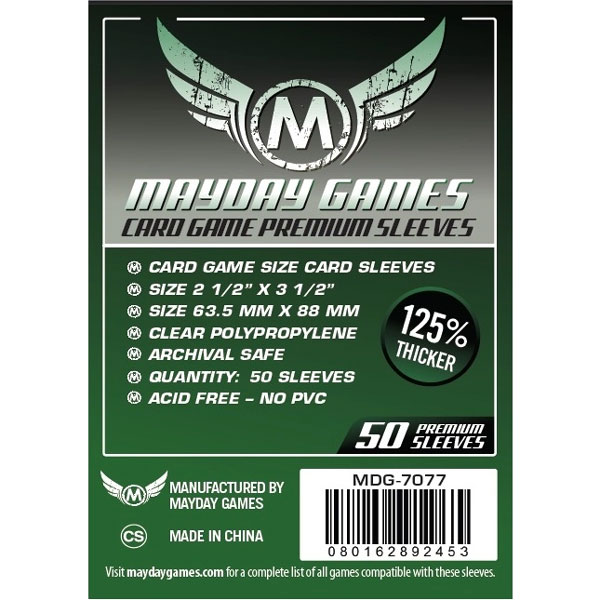 Mayday Games 63.5 x 88mm Premium Sleeves