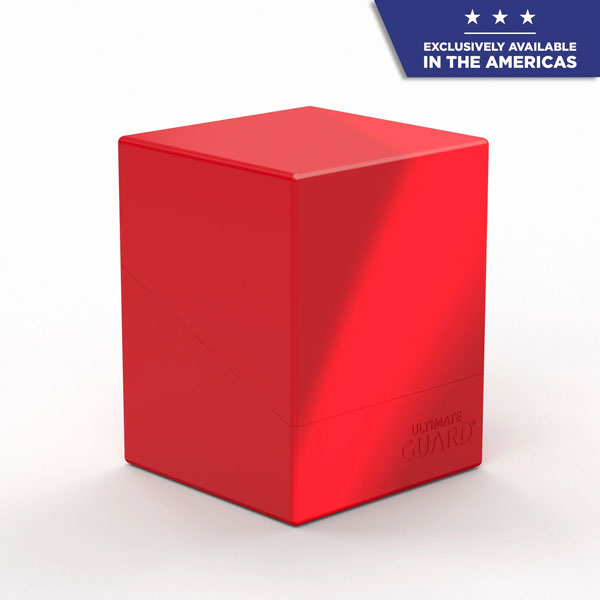 Ultimate Guard Boulder Deck Case 100+ Solid Red - Portamazzi Rigido Per Carte Doppia Busta