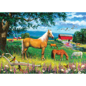 Horses In The Field: 35pc